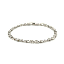 Load image into Gallery viewer, 14k White Gold Heart Bracelet (3.00 mm)