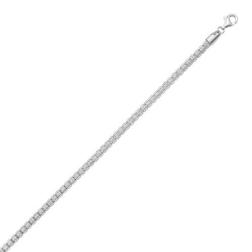 Sterling Silver Rhodium Plated Ice Barrel Chain (5.00 mm)