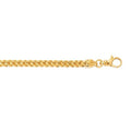 14K yellow gold square Franco chain bracelet, 4.40 mm width
