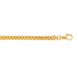 14K yellow gold square Franco chain bracelet, 4.40 mm width thumbnail 1