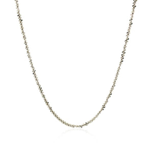 Rhodium Plated Sterling Silver Sparkle Style Chain (1.60 mm)