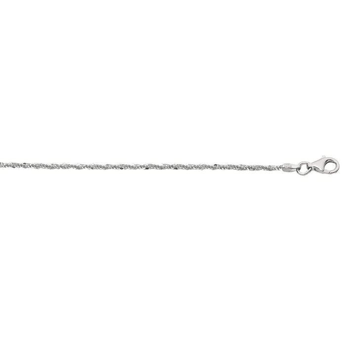 Rhodium Plated Sterling Silver Sparkle Style Chain (1.60 mm)