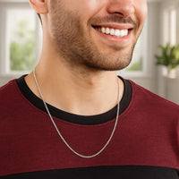 Rhodium Plated Sterling Silver Sparkle Style Chain (1.60 mm)