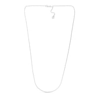 14k White Gold Adjustable Rope Chain 1.0mm
