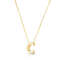 14K Yellow Gold Yours Truly Block Letter Initial C Necklace