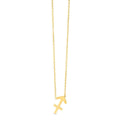 14K yellow gold Sagittarius zodiac pendant necklace with soldered bail