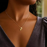 14K Yellow Gold Sagittarius Necklace thumbnail 5