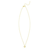 14K Yellow Gold Petite Diamond Heart Necklace thumbnail 2
