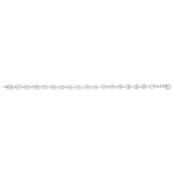 Sterling Silver Rhodium Plated Puffed Mariner Bracelet (3.70 mm) thumbnail 3
