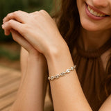 Sterling Silver Rhodium Plated Puffed Mariner Bracelet (3.70 mm) thumbnail 4