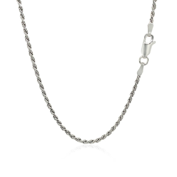 Sterling Silver 1.8mm Diamond Cut Rope Style Chain