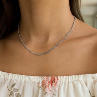 Sterling Silver 1.8mm Diamond Cut Rope Style Chain