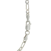 14k White Gold Solid Figaro Chain (2.60 mm)