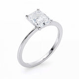 3 Carat Radiant Lab Grown IGI G/VS1 Diamond Solitaire Ring in 10K White Gold thumbnail 2