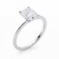 3 Carat Radiant Lab Grown IGI G/VS1 Diamond Solitaire Ring in 10K White Gold