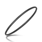 Sterling Silver Ruthenium Plated Slim Style Polished Bangle thumbnail 1
