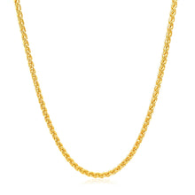 Load image into Gallery viewer, 14k Yellow Gold Round Wheat Chain (2.10 mm)