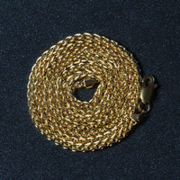 14k Yellow Gold Round Wheat Chain (2.1 mm)