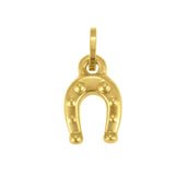 14K Yellow Gold Polished Puffy Ribbed Heart Charm Pendant thumbnail 1