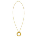 14K yellow gold interlocking large trinity necklace with three linked rings