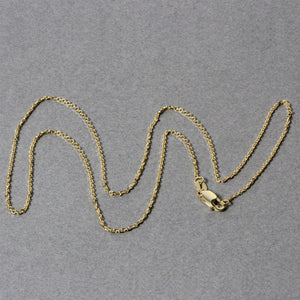 14k Yellow Gold Diamond Cut Cable Link Chain (1.10 mm)