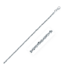 Load image into Gallery viewer, Rhodium Plated 2.2mm Sterling Silver Sparkle Style Chain (2.20 mm)