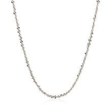 Load image into Gallery viewer, Rhodium Plated 2.2mm Sterling Silver Sparkle Style Chain (2.20 mm)