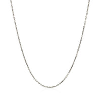 18k White Gold Cable Chain (1.10 mm)