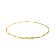 Load image into Gallery viewer, 14k Yellow Gold Figaro Bracelet (1.90 mm)