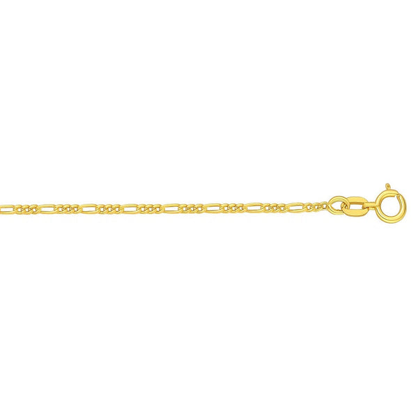 14k Yellow Gold Figaro Bracelet (1.90 mm)
