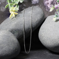 14k White Gold Classic Box Chain (0.85 mm)