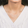 10K white gold box chain with fine 0.45 mm square links