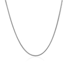 Load image into Gallery viewer, 14k White Gold Diamond Cut Round Wheat Chain (1.20 mm)