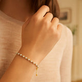 Pearl and Gold Alternating Bead Bracelet in 14K Yellow Gold thumbnail 5