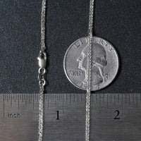 14k White Gold Square Wheat Chain (1.80 mm)