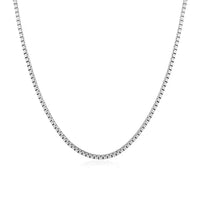 Sterling Silver Rhodium Plated Box Chain (1.10 mm)