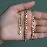 10K Yellow Gold Solid Figaro Chain (5.30 mm) thumbnail 8