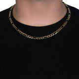 10K Yellow Gold Solid Figaro Chain (5.30 mm) thumbnail 9