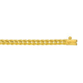 14K yellow gold two row rope chain bracelet, 3.90 mm width