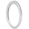 14K white gold ring with channel-set round diamond stones
