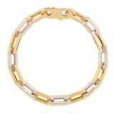 14k Yellow Gold MOP Paperclip Gem Link Bracelet (7.00 mm) thumbnail 2