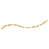 14k Yellow Gold MOP Paperclip Gem Link Bracelet (7.00 mm) thumbnail 3