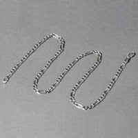 14k White Gold Solid Figaro Chain (3.80 mm)