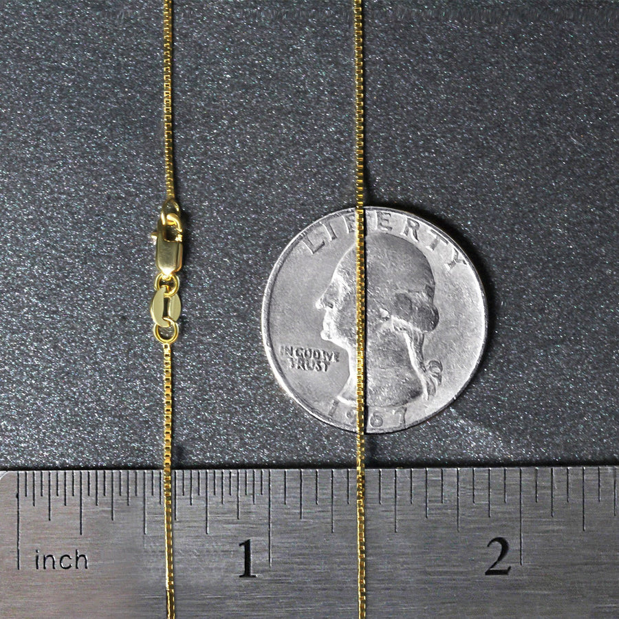 14k Yellow Gold Classic Box Chain (0.68 mm)