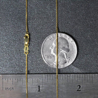 14k Yellow Gold Classic Box Chain (0.68 mm)