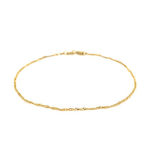 Load image into Gallery viewer, 14k Yellow Gold Singapore Bracelet (1.10 mm)