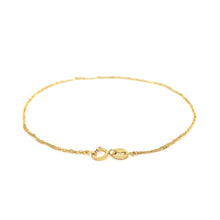 Load image into Gallery viewer, 14k Yellow Gold Singapore Bracelet (1.10 mm)