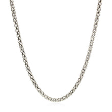 Load image into Gallery viewer, Rhodium Plated 2.5mm Sterling Silver Popcorn Style Chain (2.50 mm)