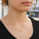 14k Yellow Gold Star of David Necklace thumbnail 3