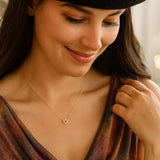 14k Yellow Gold Star of David Necklace thumbnail 4